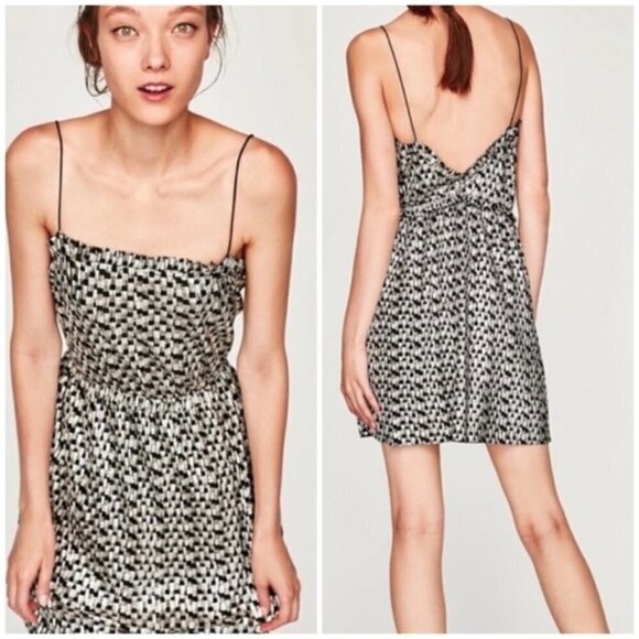 Zara Dresses & Skirts - NWT Zara geometric metallic mini dress